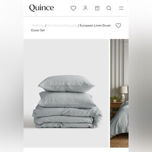 Quince European Linen Duvet Cover Set
